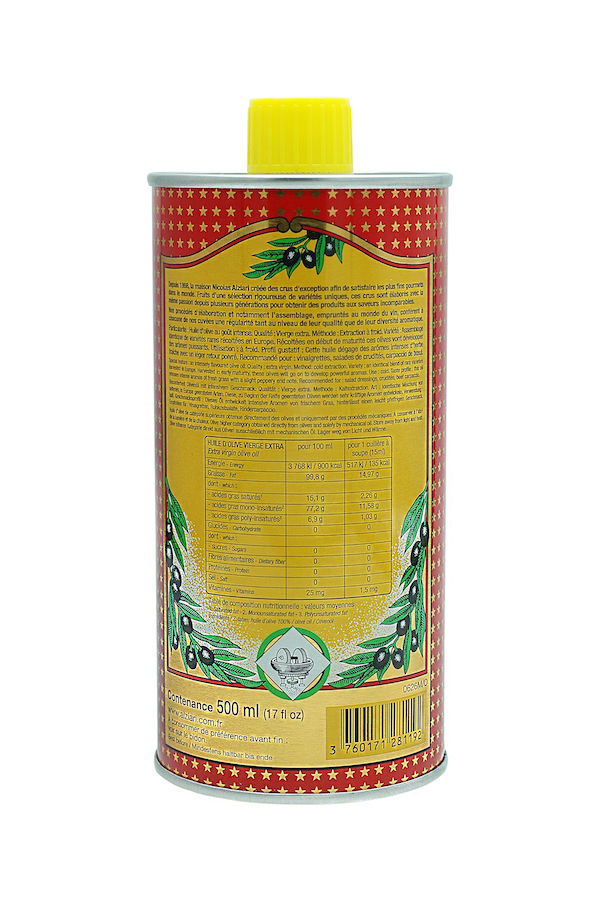 Bidon 1/2 L Huile d'olive cuvée Pauline Bio*