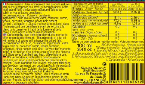 Marinade poisson bidon 100 ml