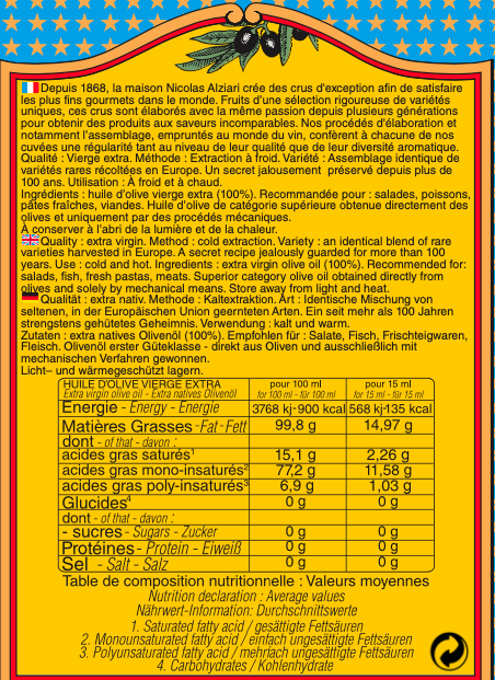 Bidon 2 L Huile d'olive cuvée PRESTIGE