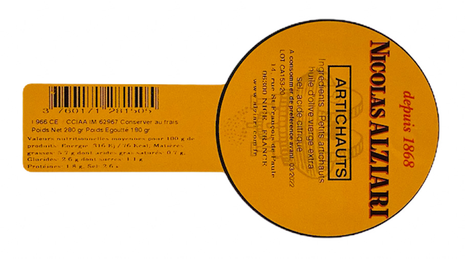 artichauts à l'huile 280gr