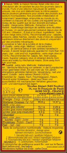 Huile d'olive cuvée PRESTIGE 100ml flacon POMPE