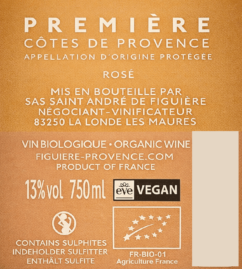 Première - Rosé Vieilles Vignes 75 cl AOC Provence (Figuière)