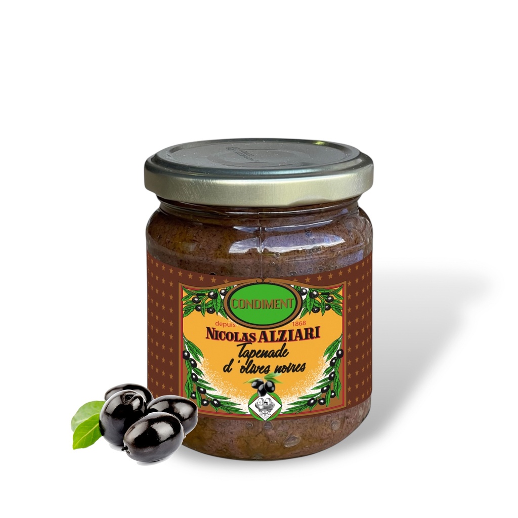 Tapenade d'olives noires 180 gr - Alziari