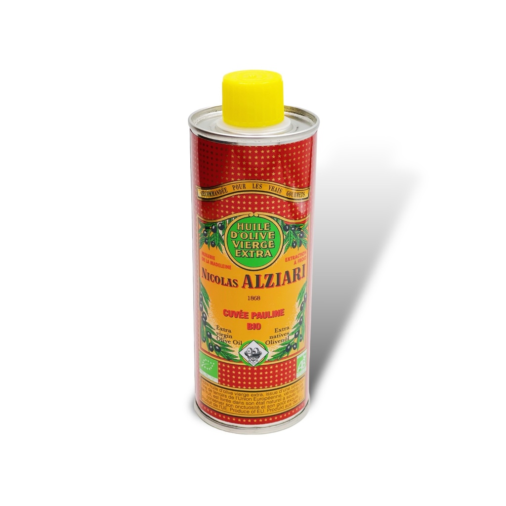 250ml tin Extra Virgin Olive oil - Cuvée Pauline ORGANIC* - Alziari 