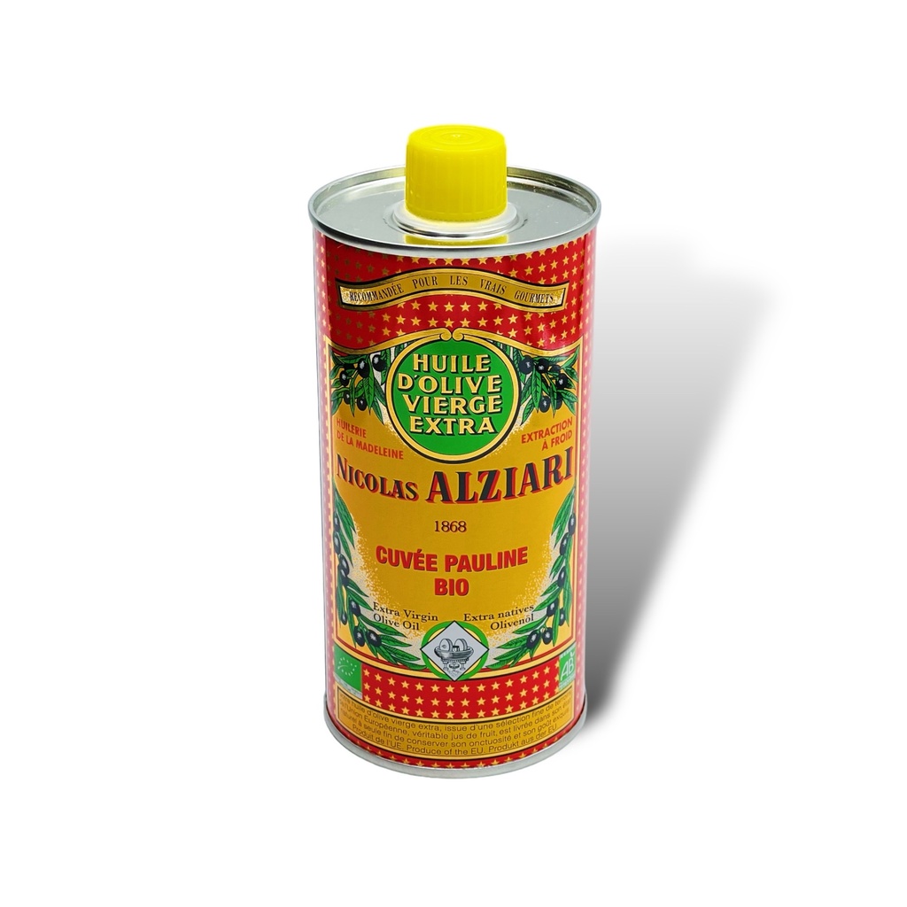Bidon 500 ml Huile d'olive cuvée Pauline Bio* - Alziari