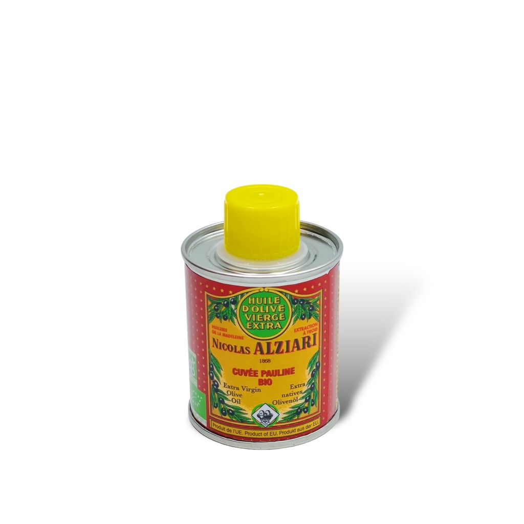 100ml tin Extra Virgin Olive oil - Cuvée Pauline ORGANIC* - Alziari 