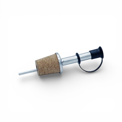 [1195] Korkvergussstopfen, Stahl + schwarzer Stopfen (100 ml, 250ml, 500ml, 1L)