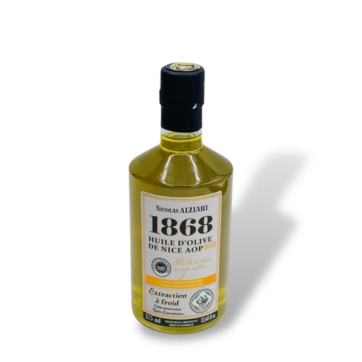 [1287] Huile d'olive AOP Nice flacon Barrique 375 ml - BIO* - Alziari