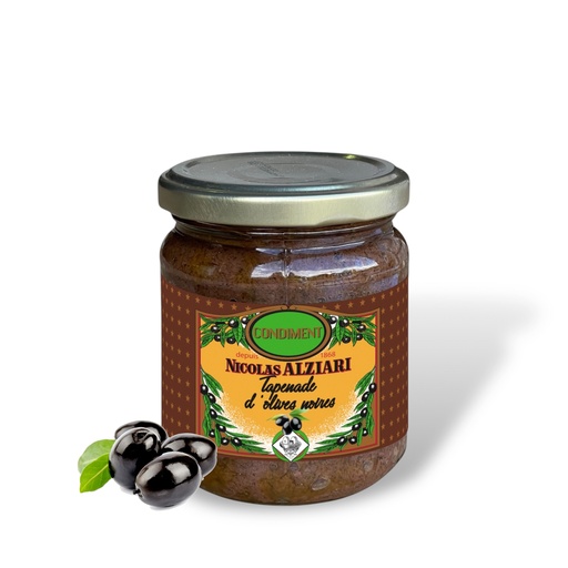[1312] 180g Glas schwarze Olivenpaste mit Sardellen / Tapenade