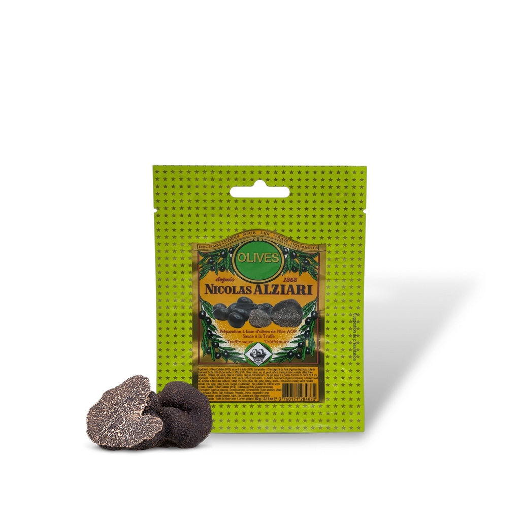Olives CAILLETIER sauce Truffe 60g en sachet - Alziari