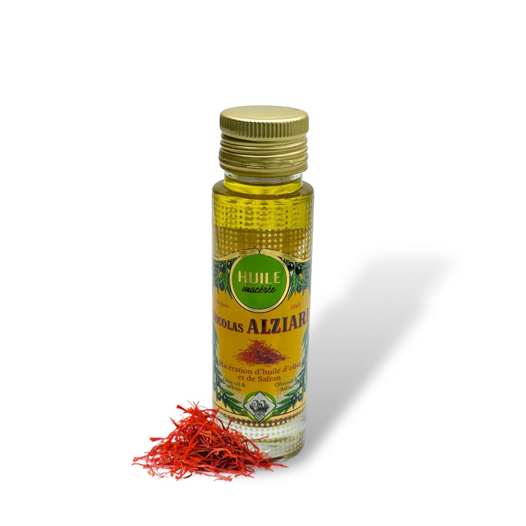 Huile d'olive macération SAFRAN 100 ml - Alziari