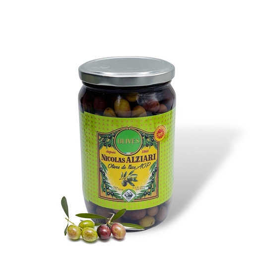 [1178] 480g jar PDO olives Nice