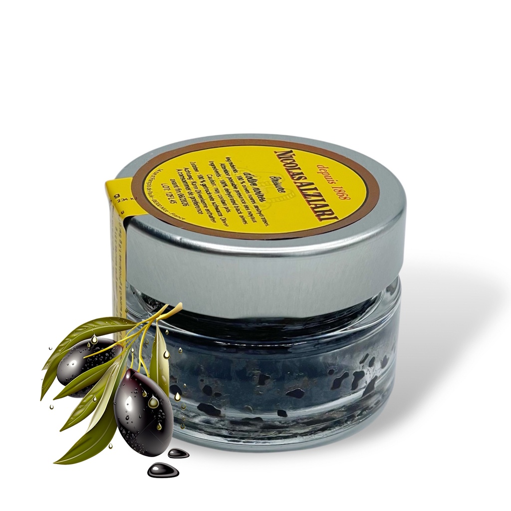 25g jar of grated dried black olives - Alziari