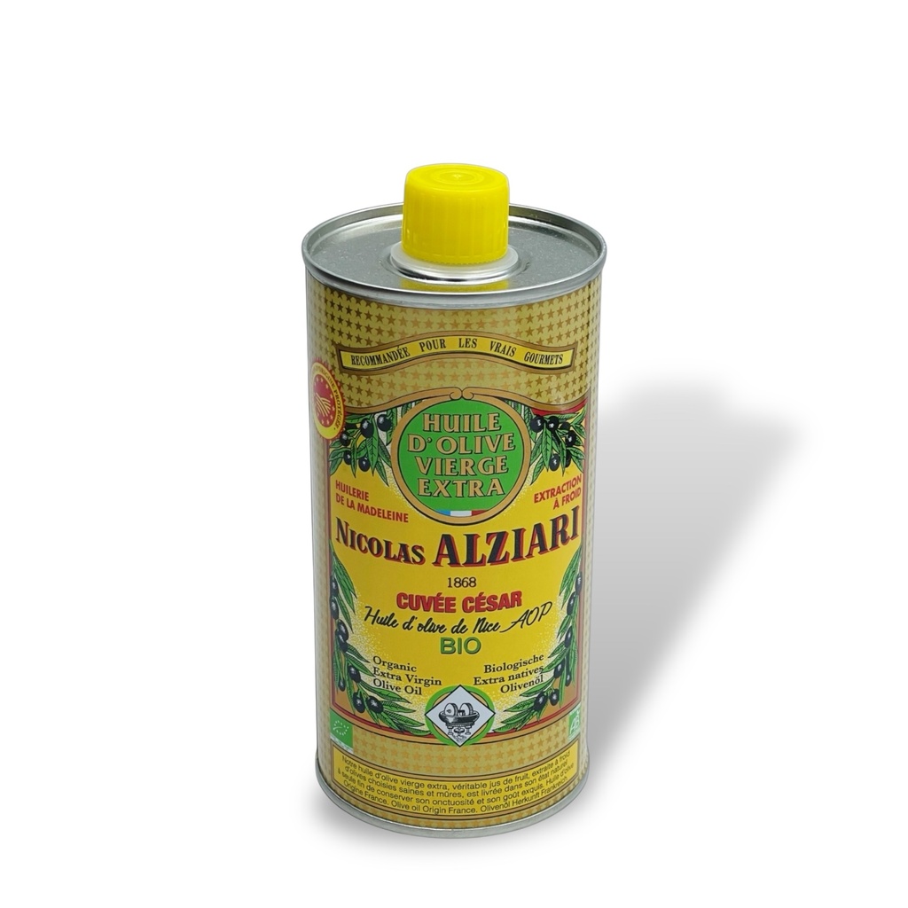 Bidon 500 ml huile d'olive cuvée César AOP NICE BIO* - Alziari