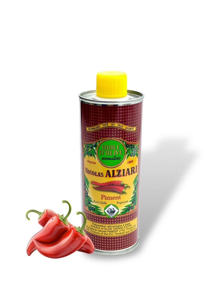 250ml Dose aromatisiertes Olivenöl Peperoni - Alziari