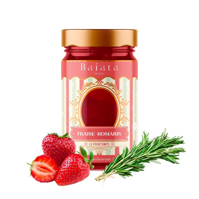 Fruchtgenuss Erdbeere und Rosmarin "Der Frühling" 230 g - Baiata