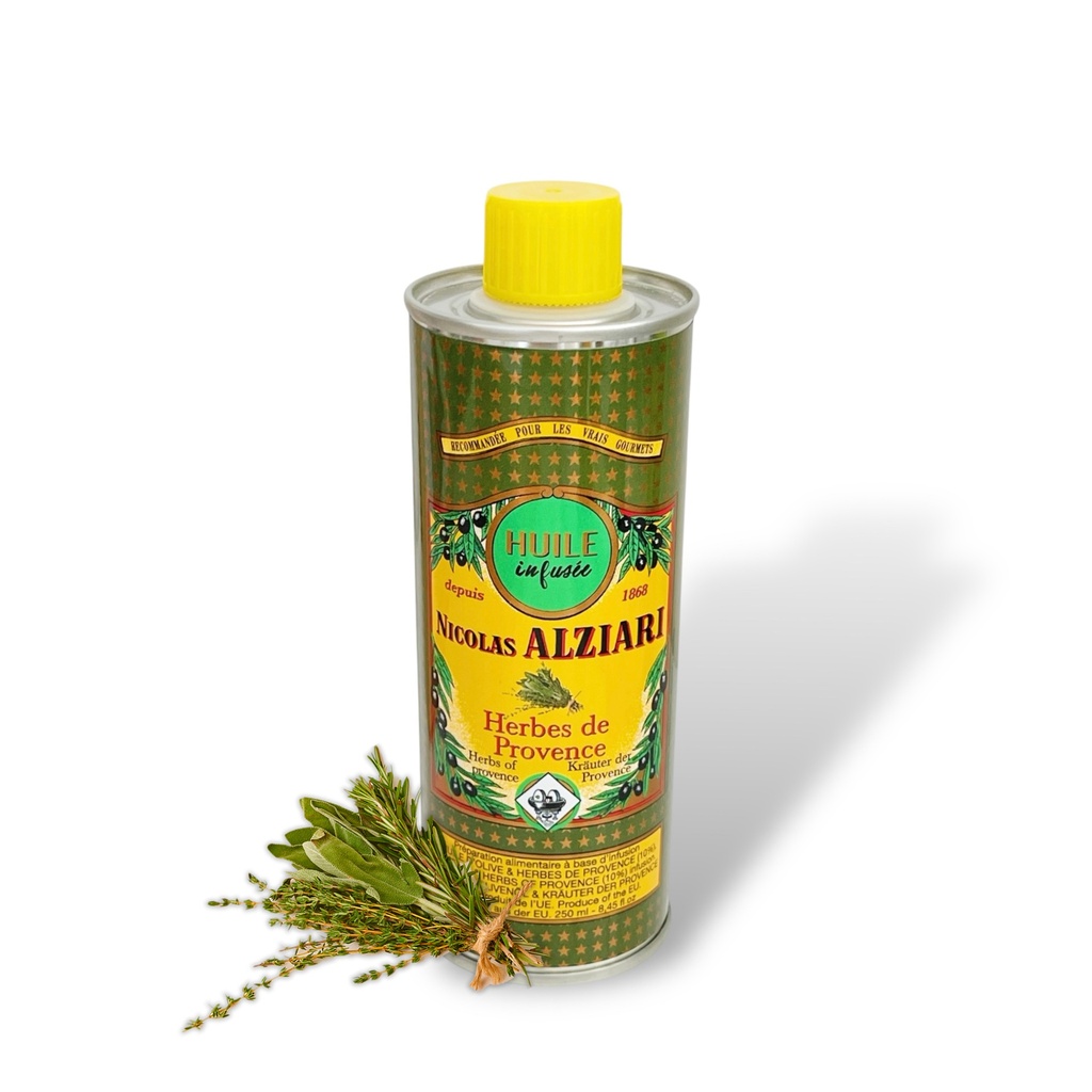 250ml Dose infundiertes Olivenöl KRÄUTER DER PROVENCE - Alziari 