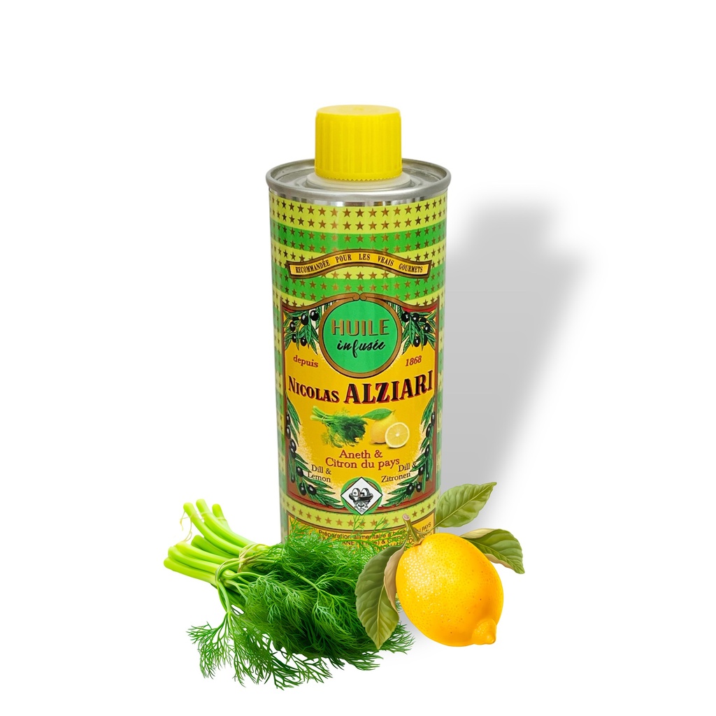 Huile au CITRON du Pays et ANETH 250 ML - Alziari