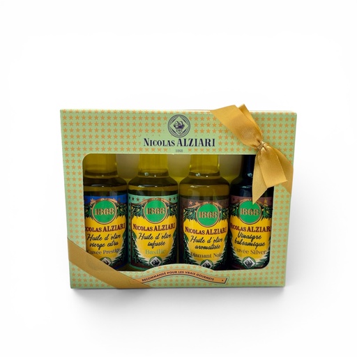 [5088] Set 4 x 20 ml miniature glass bottles - Alziari