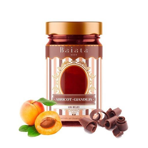 [6015] Fruchtkonfekt Aprikose & Gianduja „Lou Delici“ 230 g – Baiata