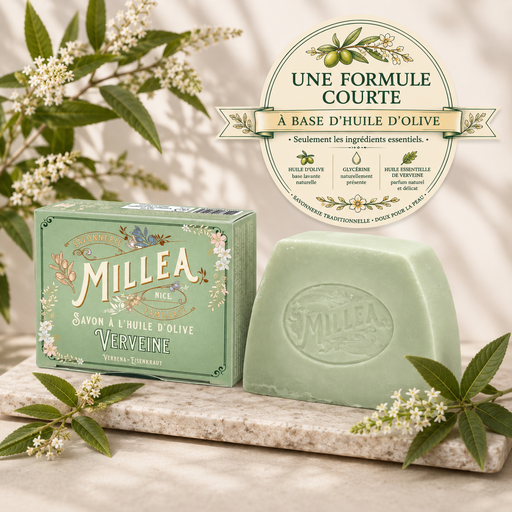 [5335] Olive oil soap 130 gr - VERBENA flagrance - Millea