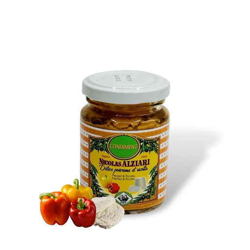 [1433] 80g jar peperoni and ricotta - Alziari
