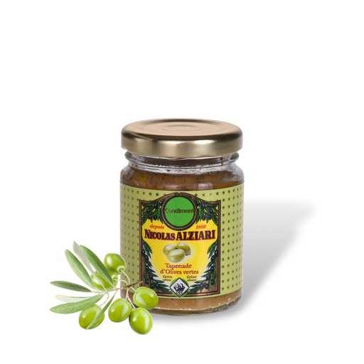 [4424] 80g jar green olive tapenade - Alziari