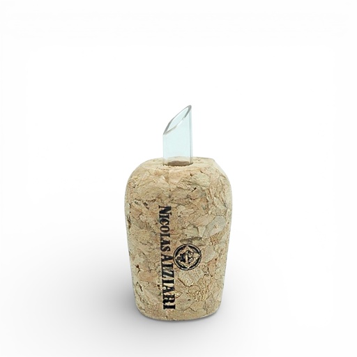 [4796] Nicolas Alziari-branded printed cork pourer cap for 200 ml bottles
